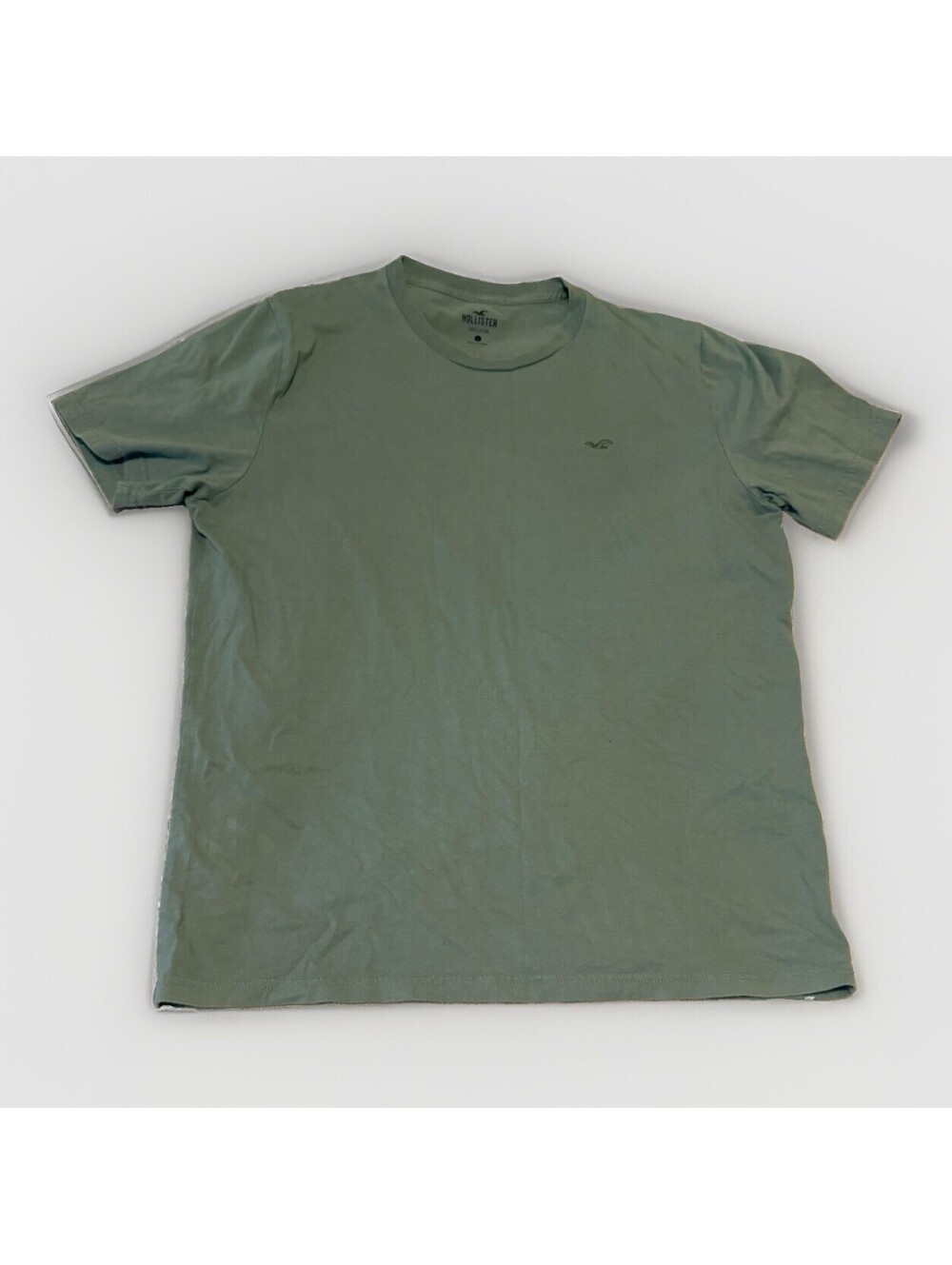 Men's Hollister Tshirt Green Classic Fit Size Large 100% Cotton